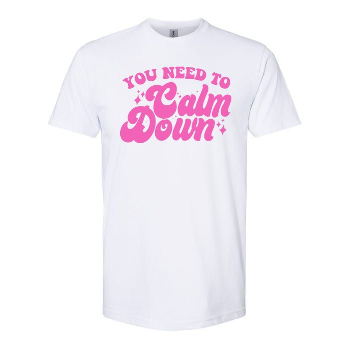 Retro You Need To Calm Down Softstyle CVC T-Shirt