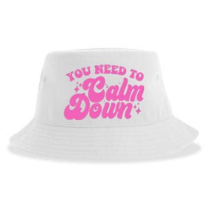 Retro You Need To Calm Down Sustainable Bucket Hat