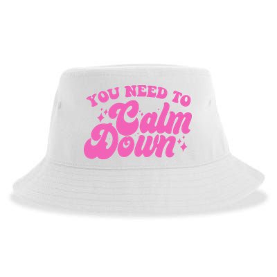 Retro You Need To Calm Down Sustainable Bucket Hat
