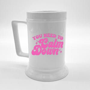 Retro You Need To Calm Down Beer Stein