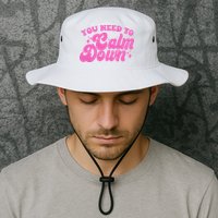 Retro You Need To Calm Down Bucket Hat