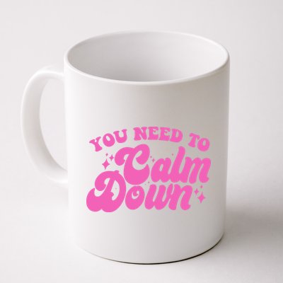 Retro You Need To Calm Down Mug