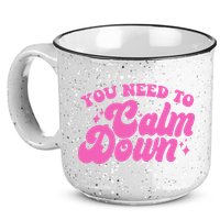 Retro You Need To Calm Down 15oz Campfire Ceramic Mug