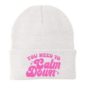 Retro You Need To Calm Down Knit Cap Winter Beanie