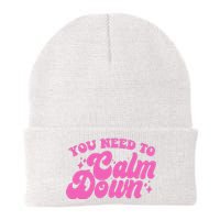 Retro You Need To Calm Down Knit Cap Winter Beanie