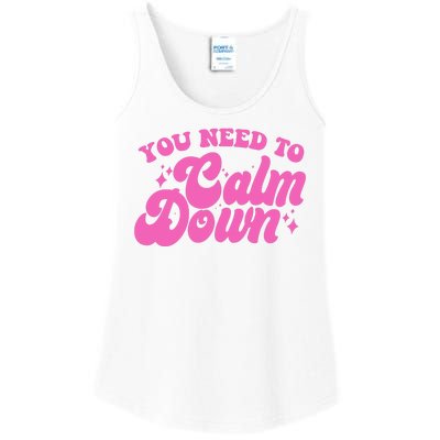 Retro You Need To Calm Down Ladies Essential Tank