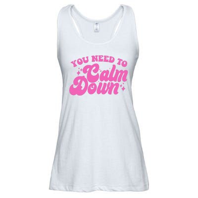 Retro You Need To Calm Down Ladies Essential Flowy Tank