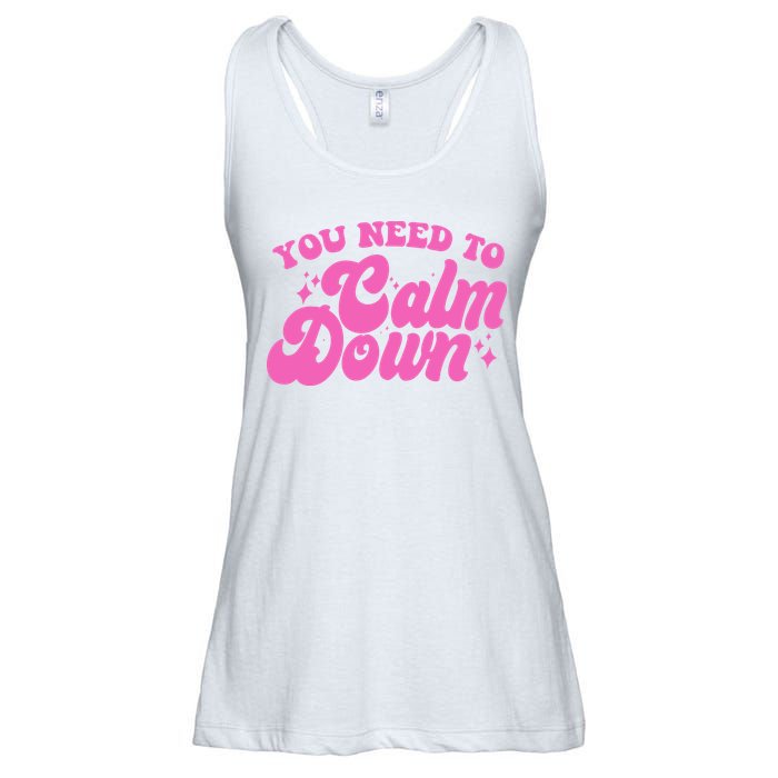 Retro You Need To Calm Down Ladies Essential Flowy Tank