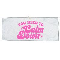 Retro You Need To Calm Down Large Microfiber Waffle Golf Towel