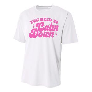 Retro You Need To Calm Down Performance Sprint T-Shirt