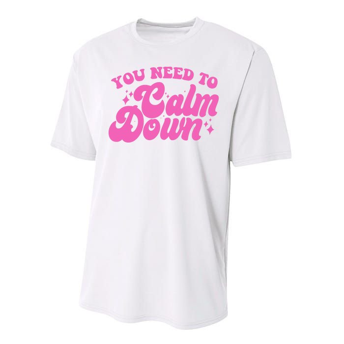 Retro You Need To Calm Down Performance Sprint T-Shirt