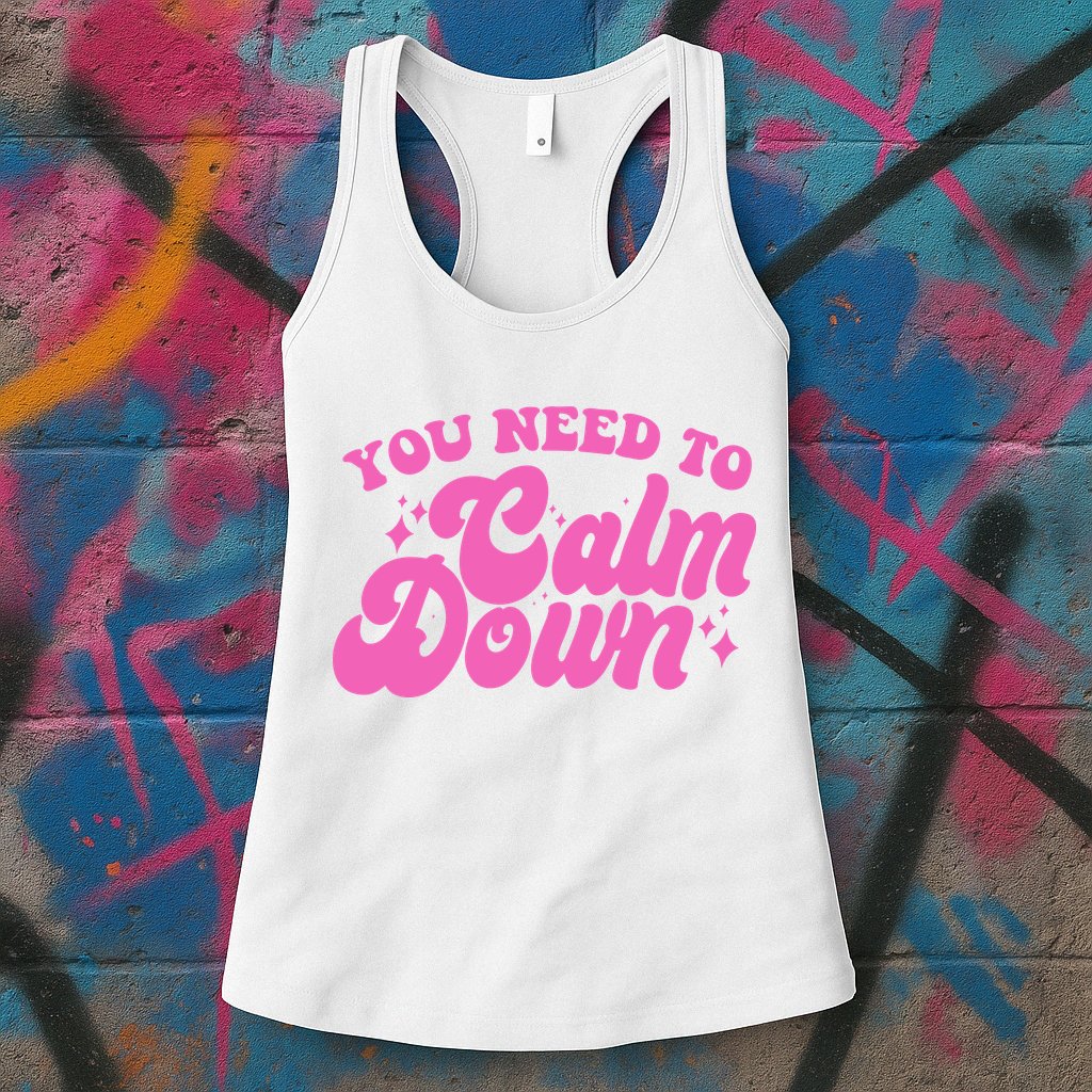 Retro You Need To Calm Down Womens Tank Top