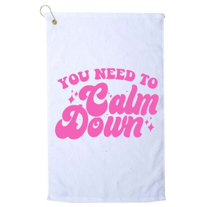 Retro You Need To Calm Down Platinum Collection Golf Towel