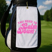 Retro You Need To Calm Down Golf Towel
