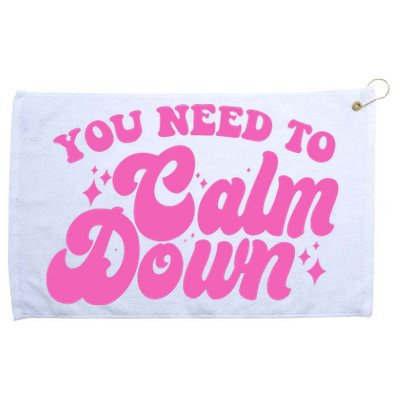 Retro You Need To Calm Down Grommeted Golf Towel