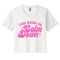 Retro You Need To Calm Down Crop Top