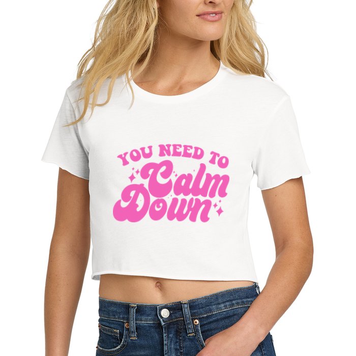 Retro You Need To Calm Down Crop Top