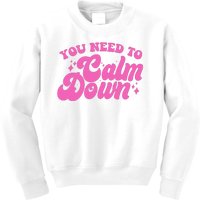 Retro You Need To Calm Down Kids Sweatshirt