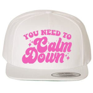 Retro You Need To Calm Down Wool Snapback Cap