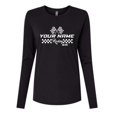 Racing Your Name Womens Cotton Relaxed Long Sleeve T-Shirt