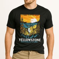 Retro Yellowstone National Park Wpa Style Lower Falls Cooling Performance Crew T-Shirt