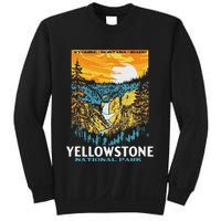 Retro Yellowstone National Park Wpa Style Lower Falls Sweatshirt