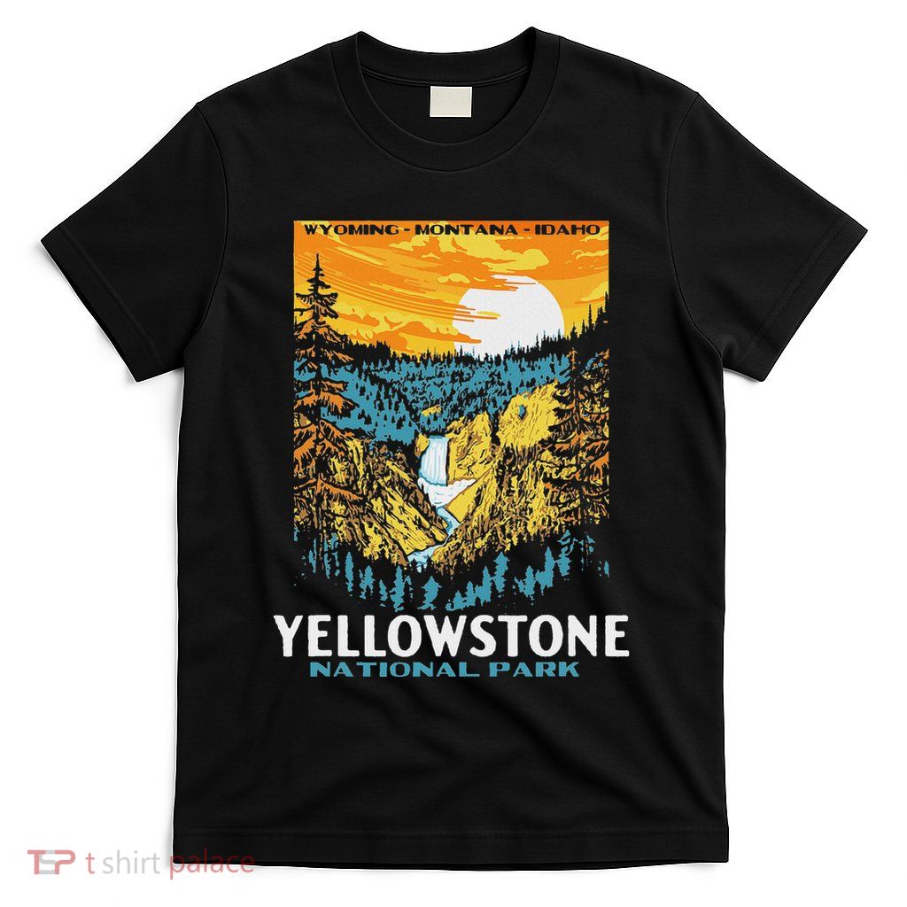 Retro Yellowstone National Park Wpa Style Lower Falls T-Shirt