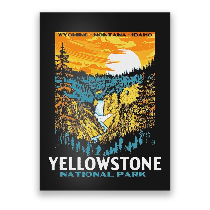 Retro Yellowstone National Park Wpa Style Lower Falls Poster