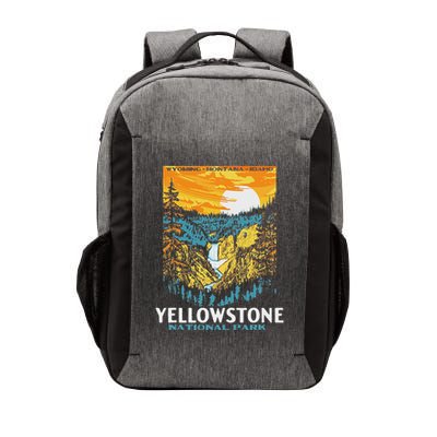 Retro Yellowstone National Park Wpa Style Lower Falls Vector Backpack
