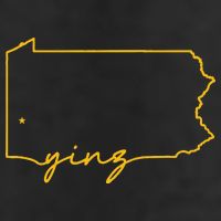 Retro Yinz Pittsburgh PA Home State Outline 25L Jumbo Tote