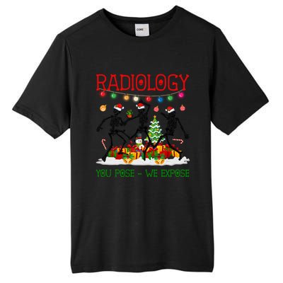 Radiology You Pose We Expose Dancing Skeletons Xmas Pajama Funny Gift Tall Fusion ChromaSoft Performance T-Shirt