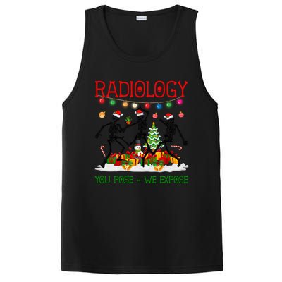 Radiology You Pose We Expose Dancing Skeletons Xmas Pajama Funny Gift PosiCharge Competitor Tank