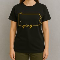 Retro Yinz Pittsburgh PA Home State Outline T-Shirt