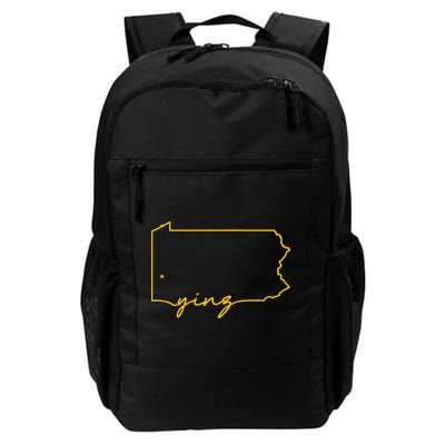 Retro Yinz Pittsburgh PA Home State Outline Backpack