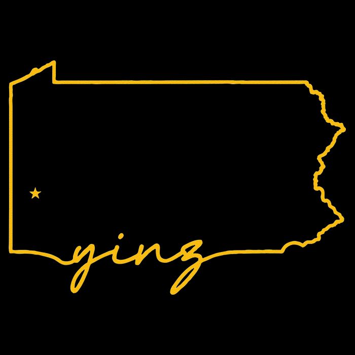 Retro Yinz Pittsburgh PA Home State Outline Sustainable Bucket Hat