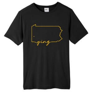 Retro Yinz Pittsburgh PA Home State Outline Tall Fusion ChromaSoft Performance T-Shirt