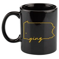 Retro Yinz Pittsburgh PA Home State Outline 11oz C Handle Ceramic Mug