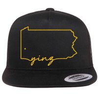 Retro Yinz Pittsburgh PA Home State Outline Flatbill Hat