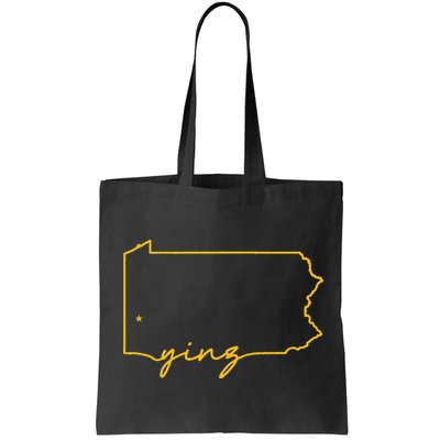 Retro Yinz Pittsburgh PA Home State Outline Bag
