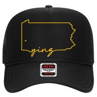 Retro Yinz Pittsburgh PA Home State Outline Trucker Hat