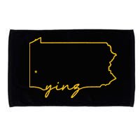 Retro Yinz Pittsburgh PA Home State Outline Microfiber Hand Towel