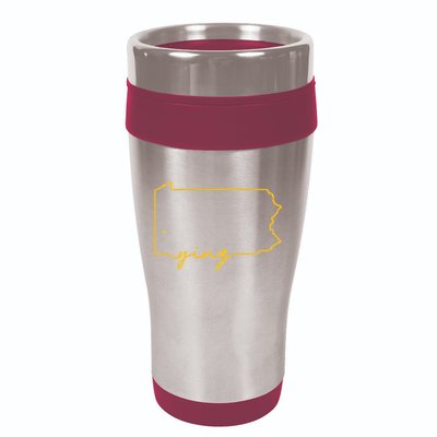Retro Yinz Pittsburgh PA Home State Outline 16oz Travel Tumbler