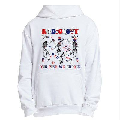 Radiology You Pose We Expose Skeleton Dancing 4th Of July Urban Pullover Hoodie