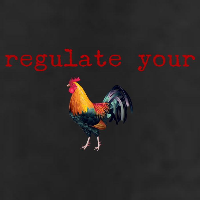 Regulate Your Rooster Funny 7 Panel Mesh Trucker Snapback Hat