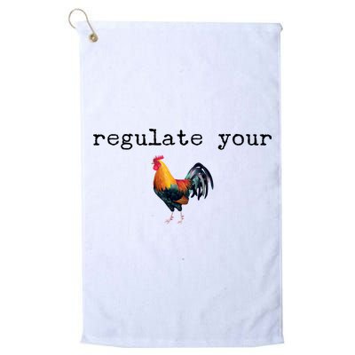 Regulate Your Rooster Funny Golf Towel