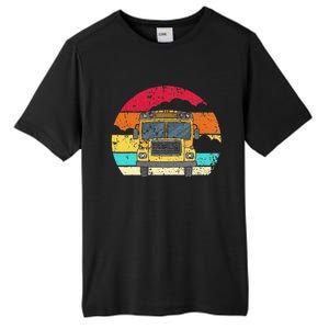 Retro Yellow School Bus For School Bus Driver And Busman Tall Fusion ChromaSoft Performance T-Shirt