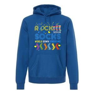 Rock Your Socks Cute 3gift21 Trisomy 21 World Down Syndrome Day Cool Gift Premium Hoodie