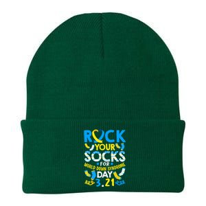 Rock Your Socks Down Syndrome Day Awareness Knit Cap Winter Beanie