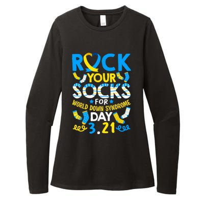 Rock Your Socks Down Syndrome Day Awareness Womens CVC Long Sleeve Shirt