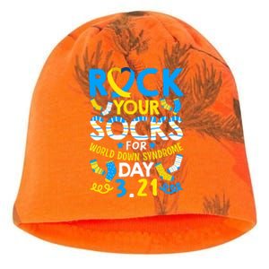 Rock Your Socks Down Syndrome Day Awareness Kati - Camo Knit Beanie